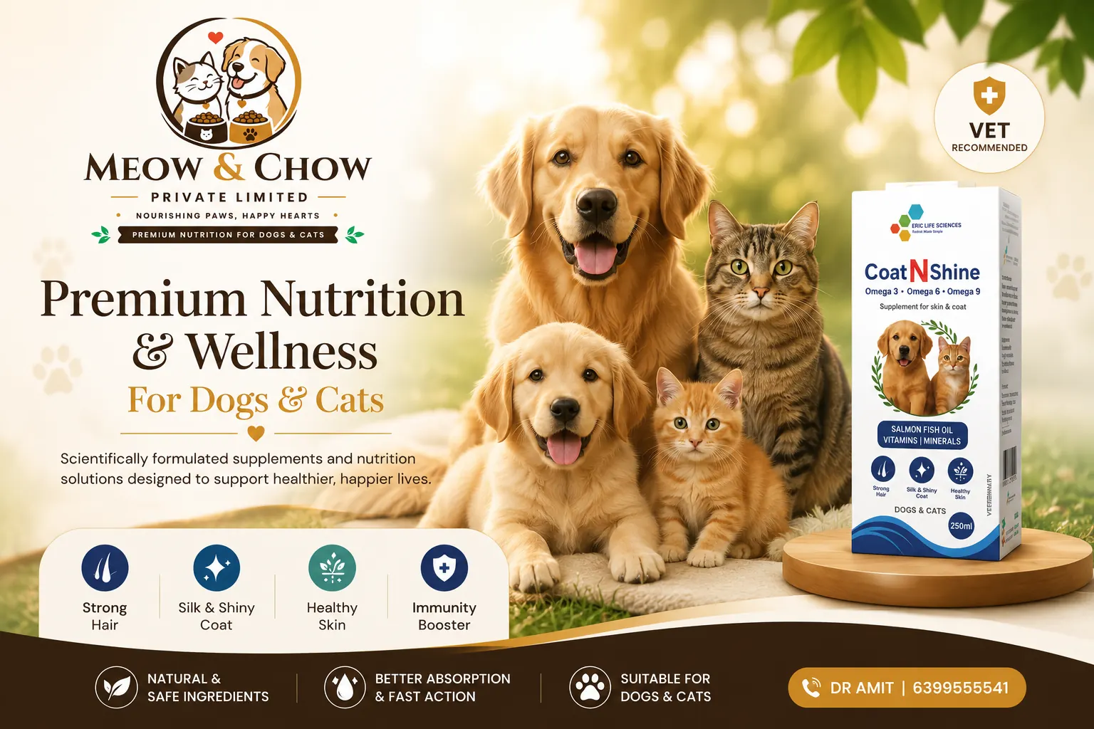 Premium nutrition and wellness for dogs and cats